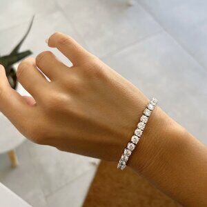 8.00Ct Lab Grown Diamond Tennis Bracelet in 14k White Gold